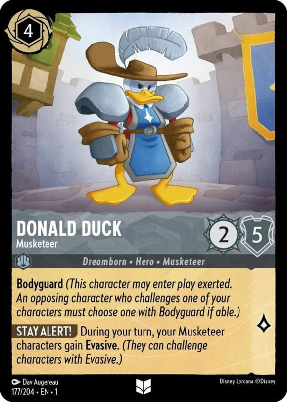 Donald Duck - Musketeer - 177/204 - Uncommon - The First Chapter NM