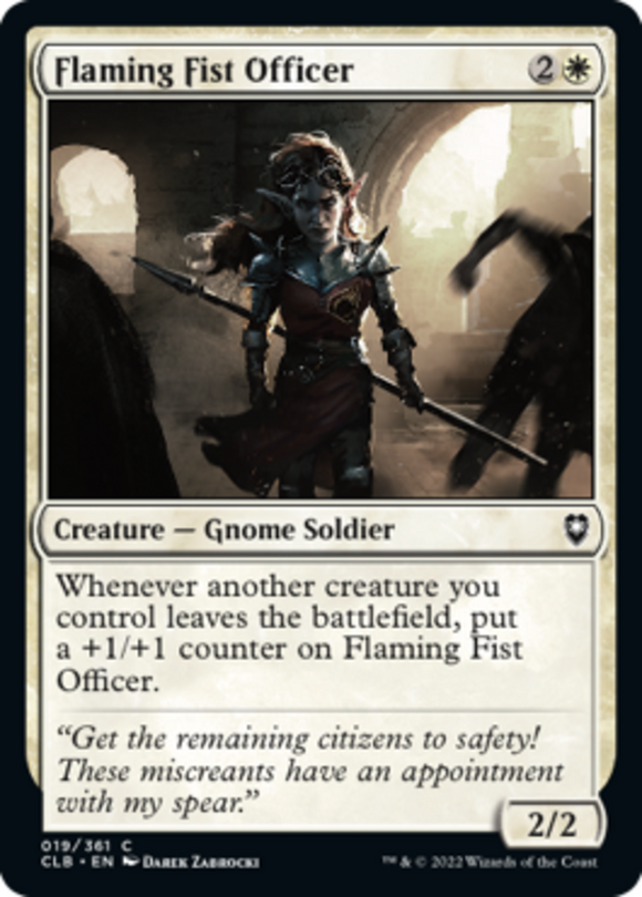 Flaming Fist Officer - Battle for Baldur's Gate - English - NM - MTG