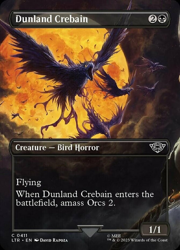 Dunland Crebain - Borderless - Lord of the Rings - English - NM - MTG