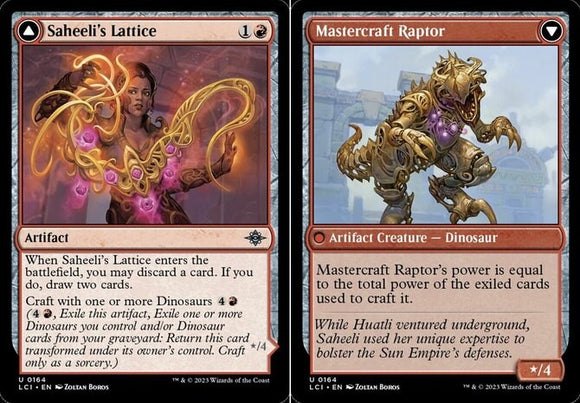 Saheeli's Lattice // Mastercraft Raptor - Lost Caverns of Ixalan - English - NM