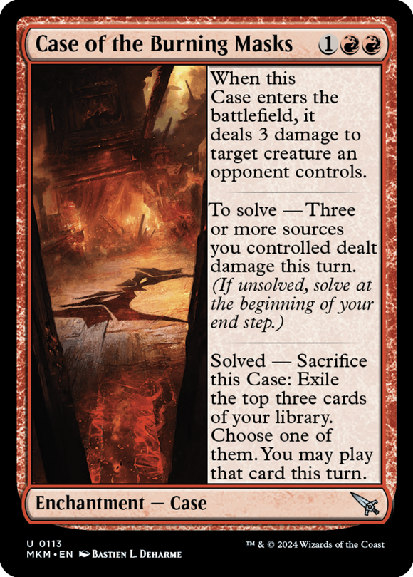 Case of the Burning Masks - Murders at Karlov Manor - English - NM - MTG