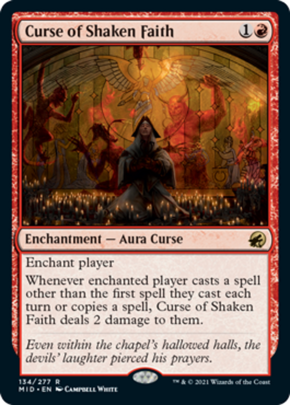 Curse of Shaken Faith - Innistrad: Midnight Hunt - English - NM - MTG