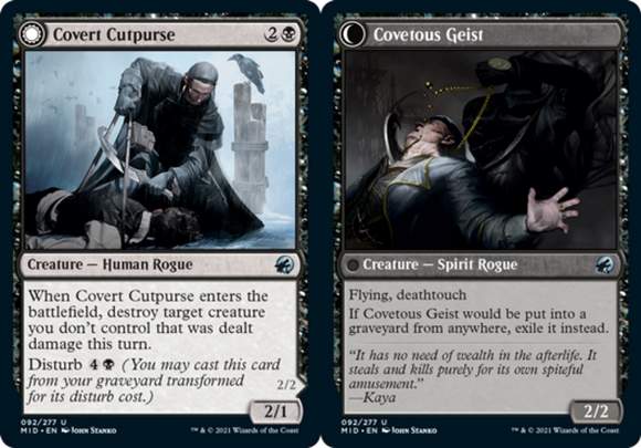 Covert Cutpurse // Covetous Geist - Innistrad: Midnight Hunt - English - NM - MT