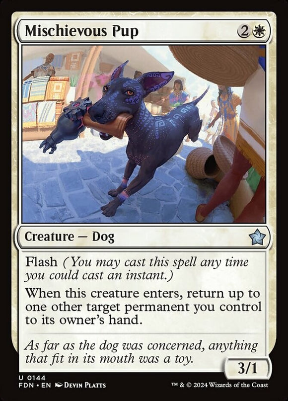Mischievous Pup - Foundations - English - NM - MTG