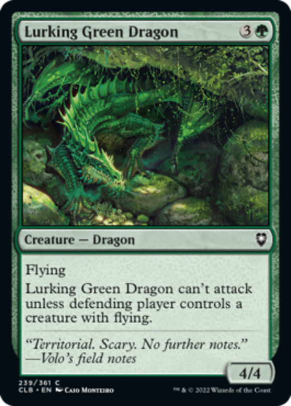 Lurking Green Dragon - Battle for Baldur's Gate - English - NM - MTG