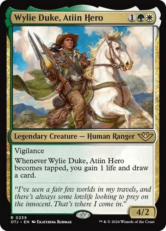 Wylie Duke, Atiin Hero - Outlaws of Thunder Junction - English - NM - MTG