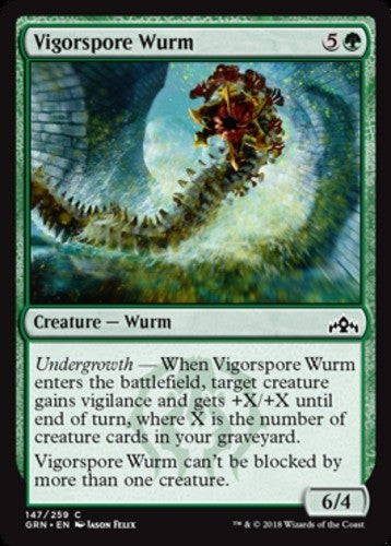 Vigorspore Wurm - Guilds of Ravnica - English - NM - MTG