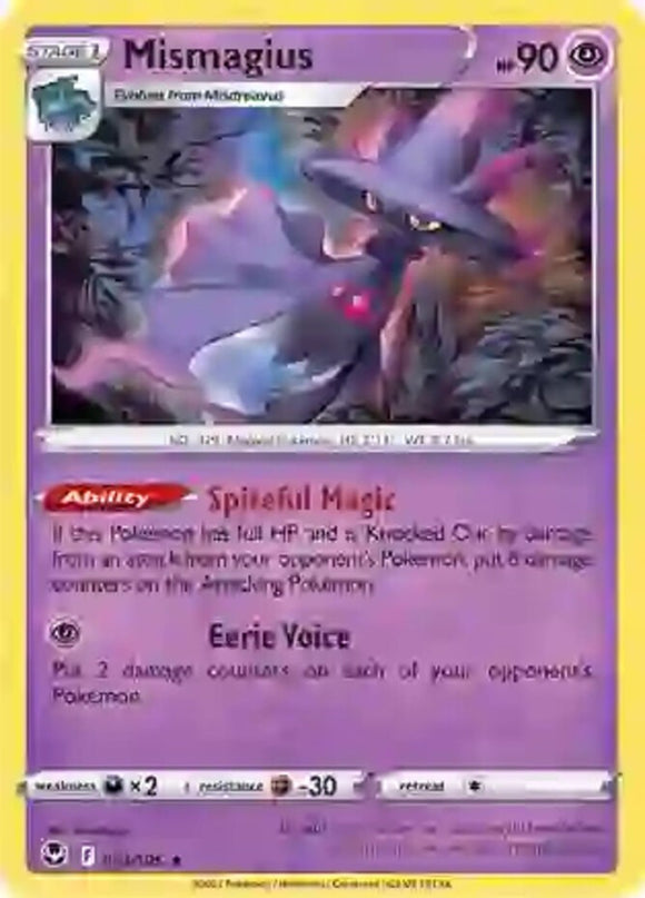 Mismagius - 064/195 - Rare - Sword & Shield - Silver Tempest NM - Pokemon TCG