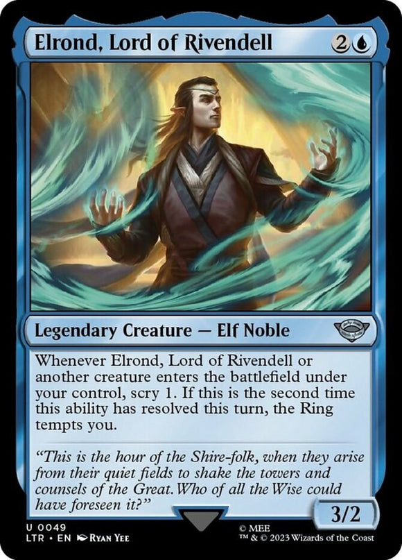 Elrond, Lord of Rivendell - Lord of the Rings - English - NM - MTG
