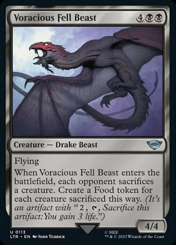 Voracious Fell Beast - Lord of the Rings - English - NM - MTG