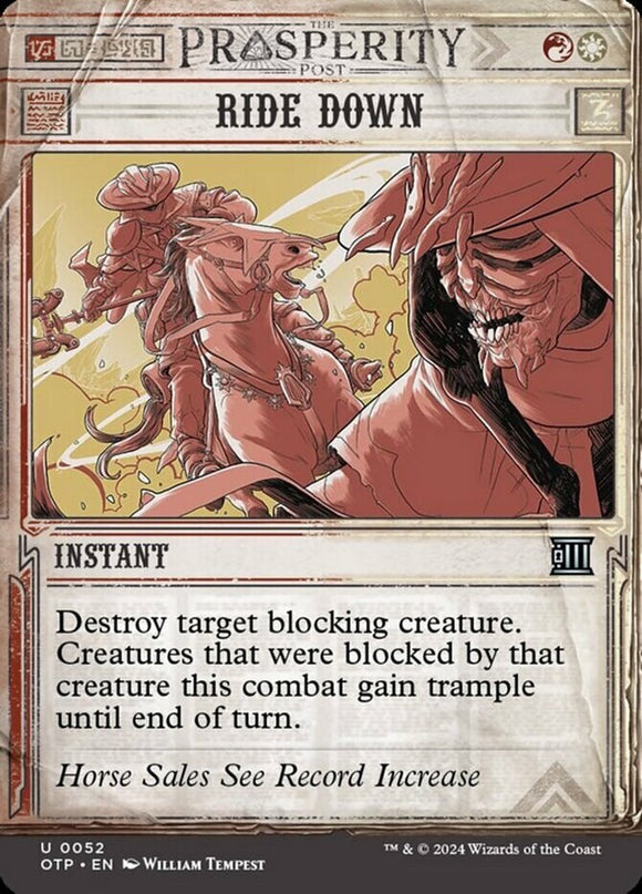 Ride Down - Outlaws: Breaking News - English - NM - MTG
