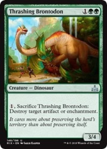 Thrashing Brontodon - Rivals of Ixalan - English - NM - MTG
