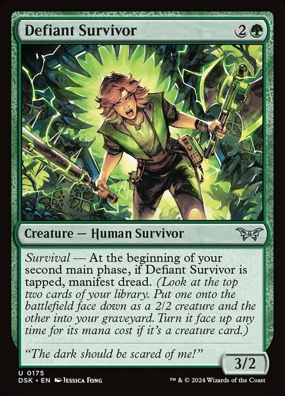 Defiant Survivor - Duskmourn: House of Horror - English - NM - MTG
