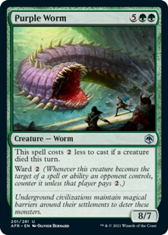 Purple Worm - Forgotten Realms - English - NM - MTG