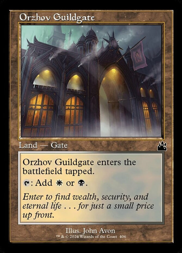 Orzhov Guildgate - Retro Frame - Ravnica Remastered - English - NM - MTG