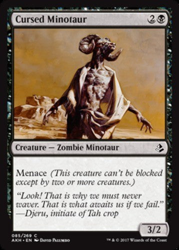 Cursed Minotaur - Amonkhet - English - NM - MTG