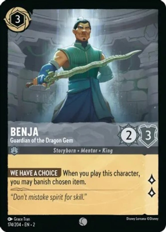 Benja - Guardian of the Dragon Gem - 174/204 - Common - Rise of the Floodborn NM