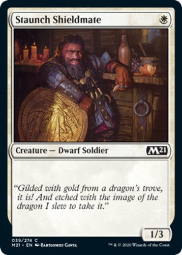 Staunch Shieldmate - Core Set 2021 (M21) - English - NM - MTG