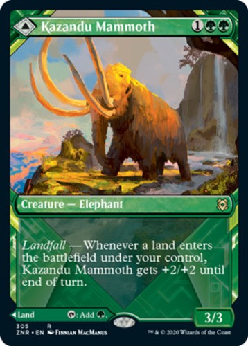 Kazandu Mammoth // Kazandu Valley - Showcase - Zendikar Rising - English - NM -