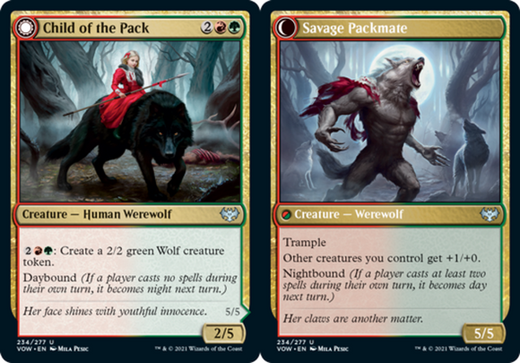 Child of the Pack // Savage Packmate - Innistrad: Crimson Vow - English - NM - M