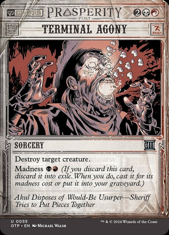 Terminal Agony - Outlaws: Breaking News - English - NM - MTG
