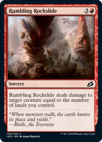 Rumbling Rockslide - Ikoria: Lair of Behemoths - English - NM - MTG