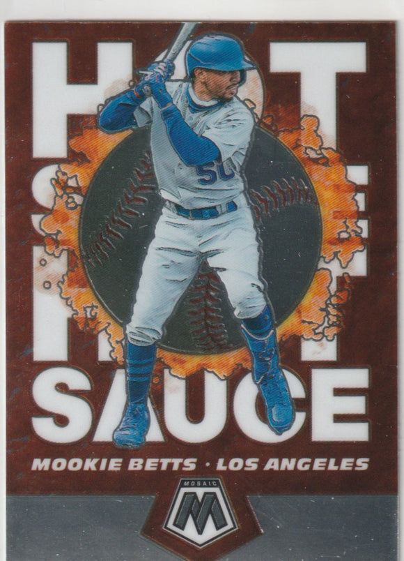 2021 Panini Mosaic Hot Sauce #4 Mookie Betts