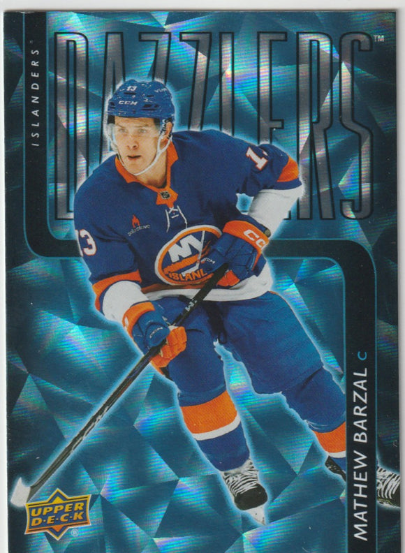 2025-26 Upper Deck Dazzlers Blue #DZ50 Mathew Barzal