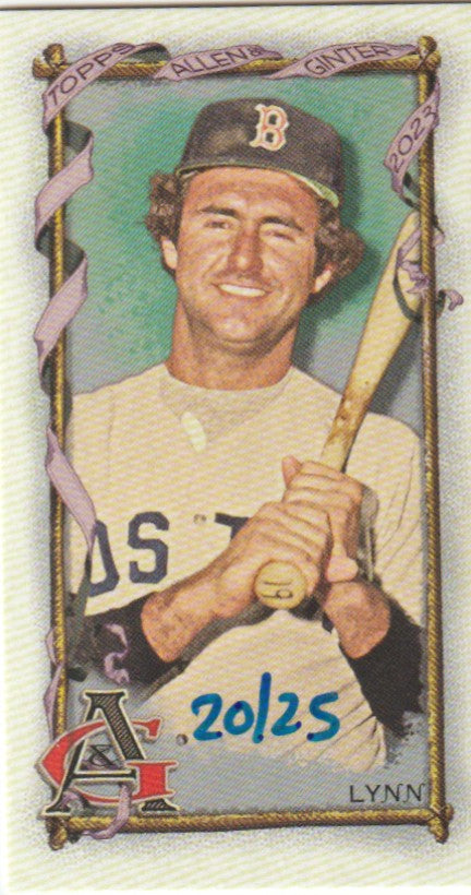 2023 Topps Allen and Ginter Mini Brooklyn Back #332 Fred Lynn 20/25