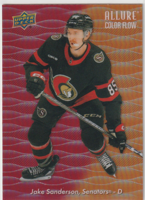 2023-24 Upper Deck Allure Color Flow Red Orange #CF22 Jake Sanderson