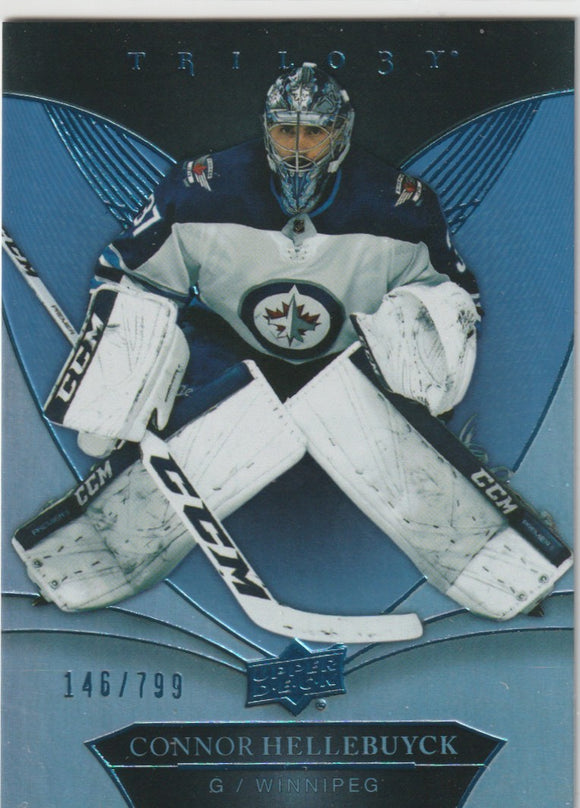 2018-19 Upper Deck Trilogy Blue #37 Connor Hellebuyck - 146/799