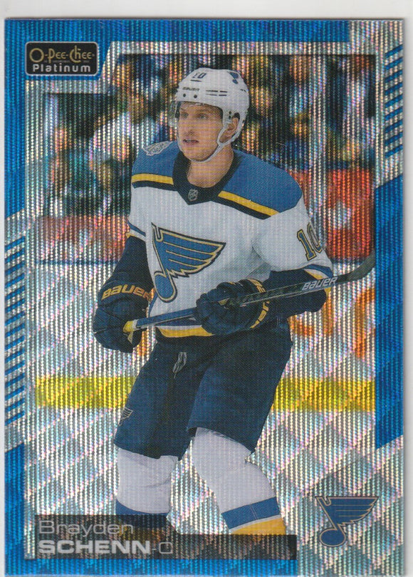2020-21 O-Pee-Chee Platinum Blue Surge #62 Brayden Schenn